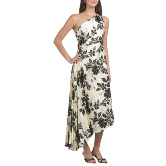 NICOLE MILLER Western Floral One Shoulder Dress - Picture 1 of 3